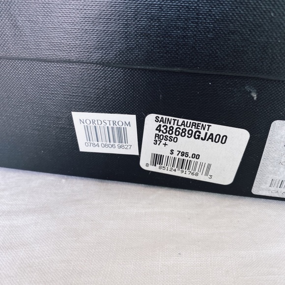 Red Velvet Saint Laurent Heels - Picture 7 of 8